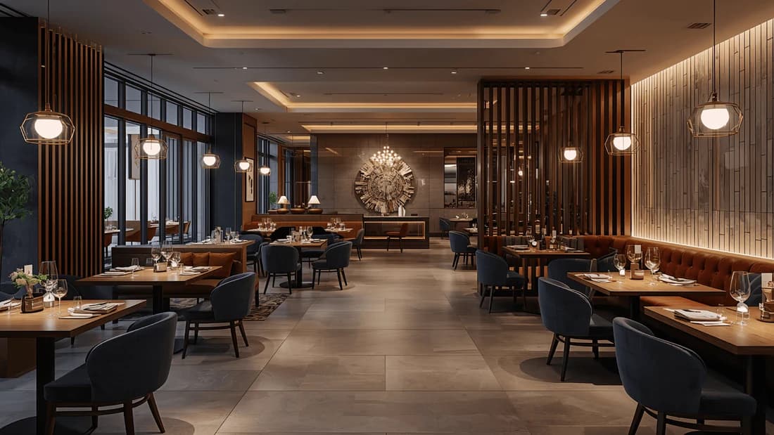 Fotorealistisches KI-Restaurantdesign von Paintit.ai