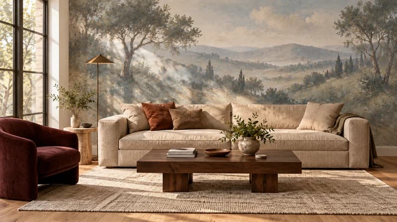 AI wall mural design