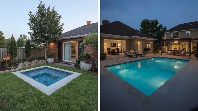 Design de piscina para diferentes quintais