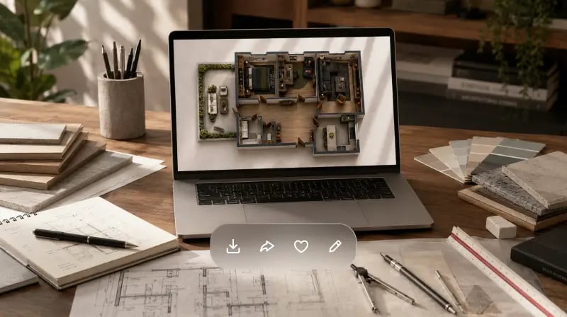 Export, share, and take to your architect