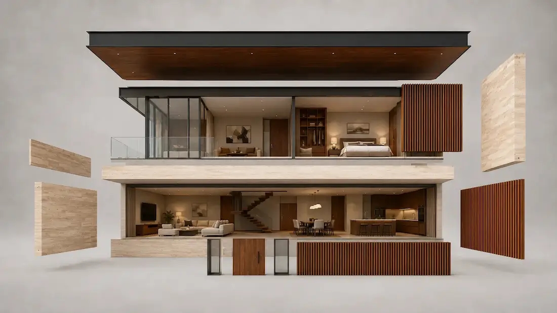 Concepto de casa moderna antes de generar el diseño con IA