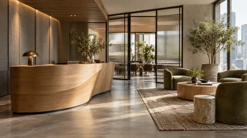 Innenarchitektur-Rendering für ein Büro