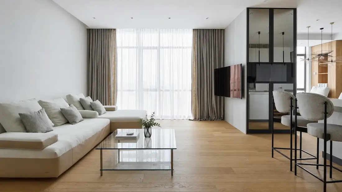 Sala antes de la transformación con diseño de habitaciones con IA