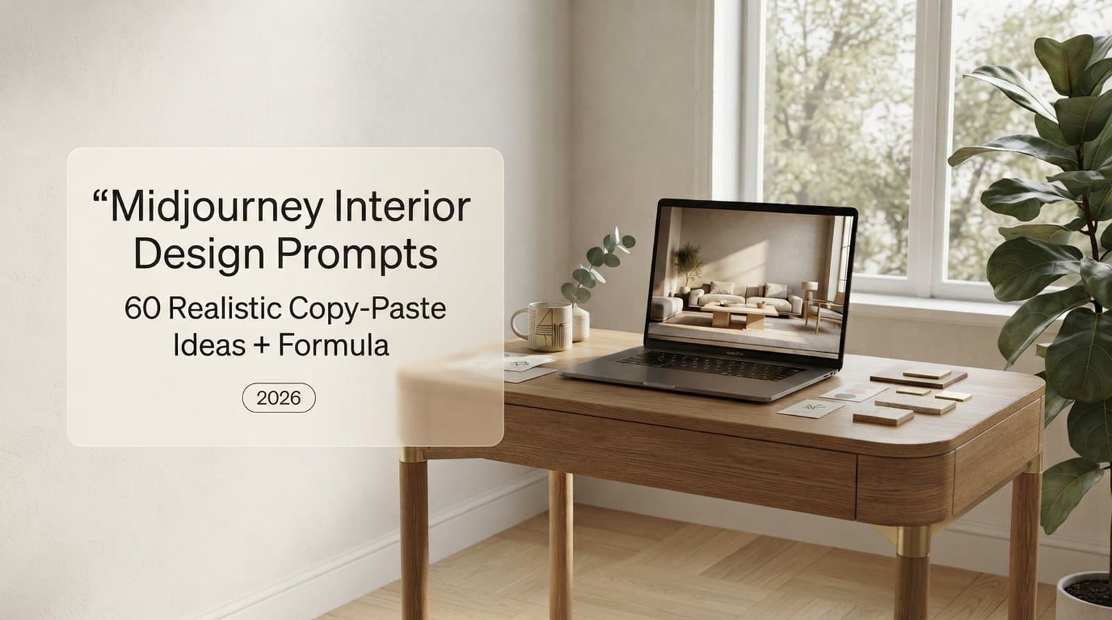 Midjourney Interior Design Prompts: 60 Realistic Copy-Paste Ideas + Formula (2026)