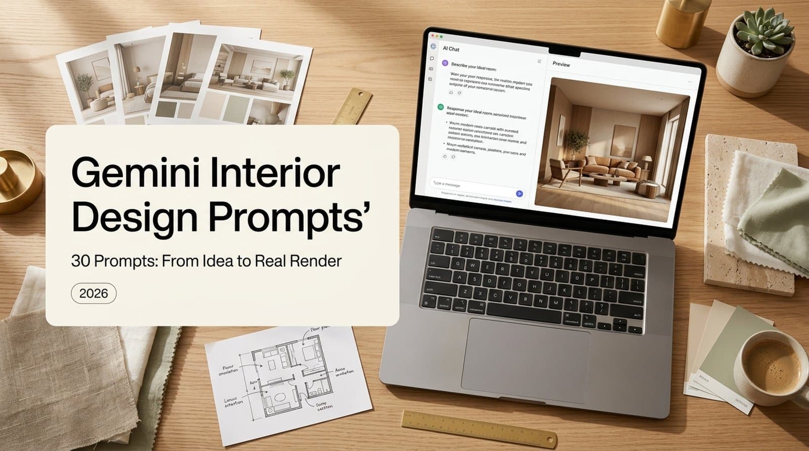 30 Gemini Interior Design Prompts: From Idea to Real Render