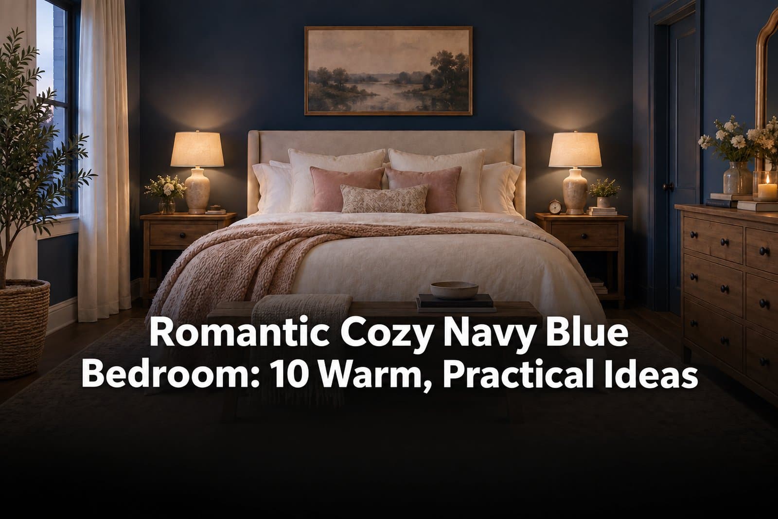 Romantic Cozy Navy Blue Bedroom: 10 Warm, Practical Ideas