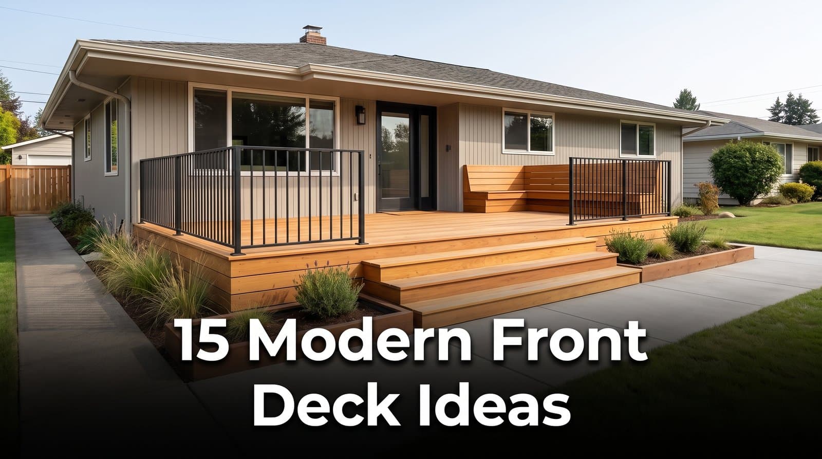 15 Modern Front Deck Ideas for a Better Front Entrance