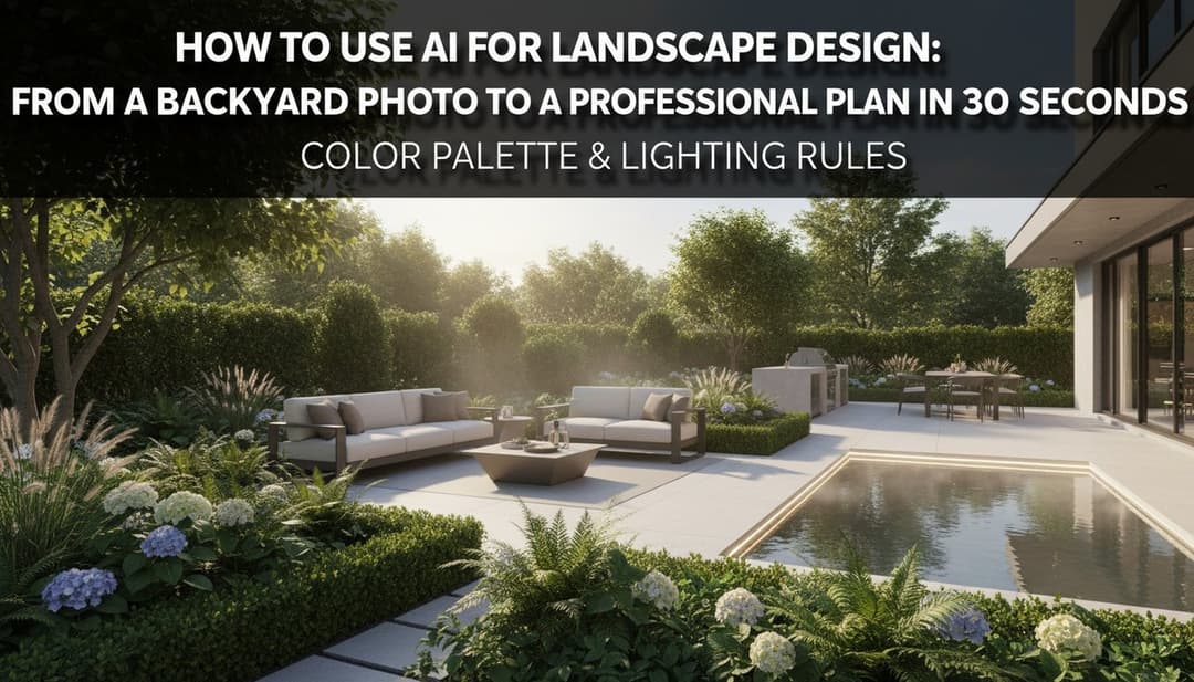 How to Use AI for Landscape Design: From a Backyard Photo to a Professional Plan in 30 Seconds