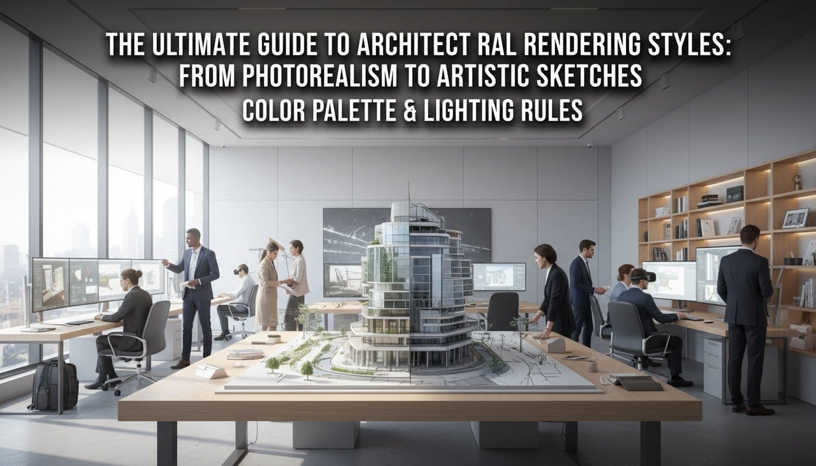 Vector Rendering Style Architectural Rendering Styles: Complete Guide 2026 | Paintit.ai