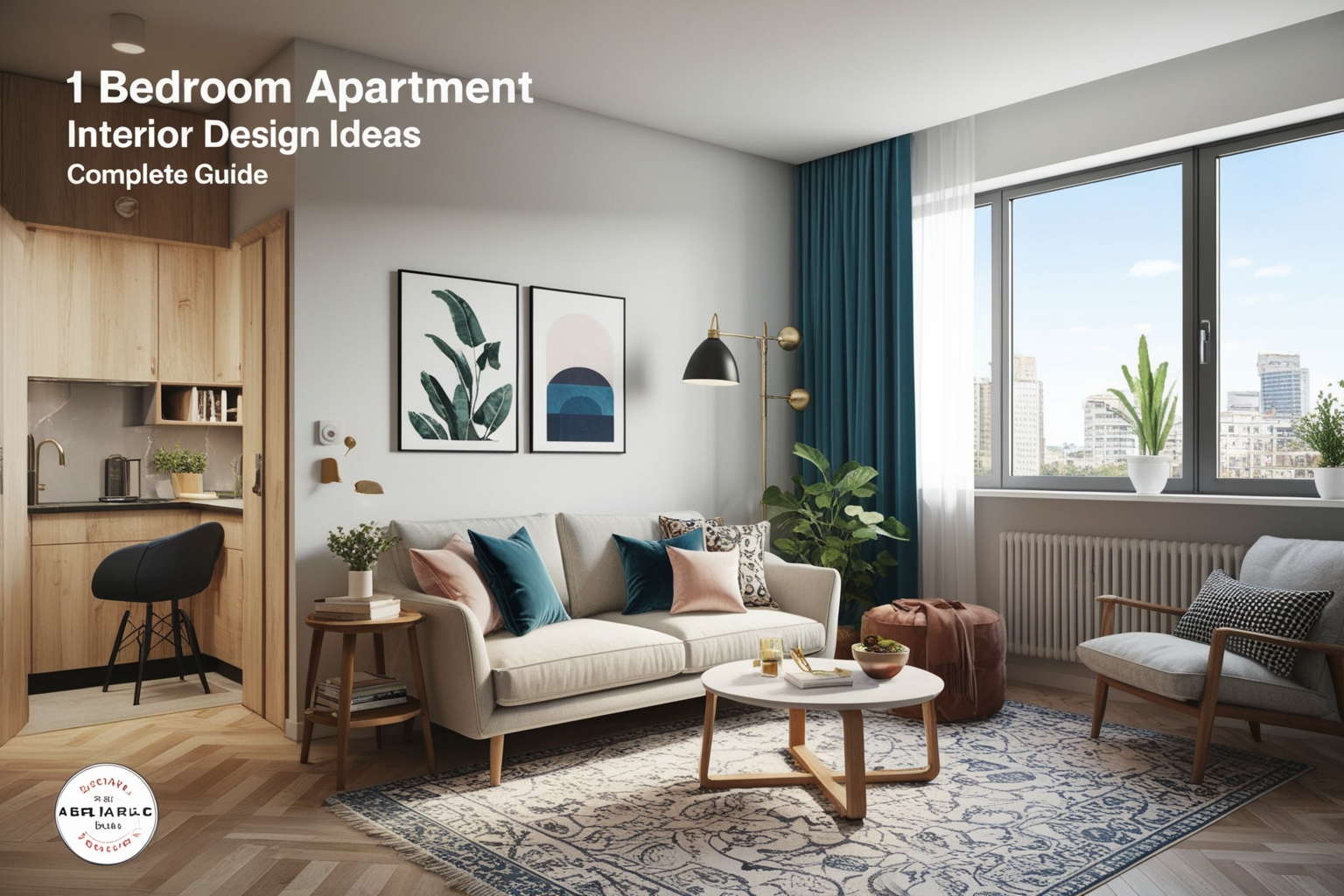 1 Bedroom Apartment Interior Design Ideas: Expert Tips for a Functional and Stylish Workspace | Paintit.ai - 1