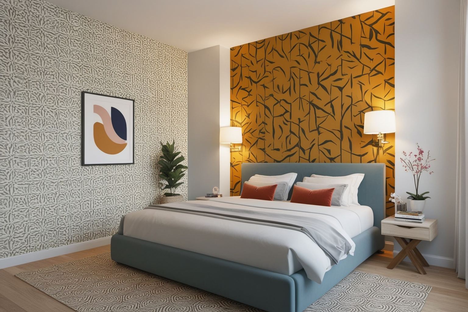 Best Bedroom Wall Interior Design Ideas - Transform Your Space | Paintit.ai - 1