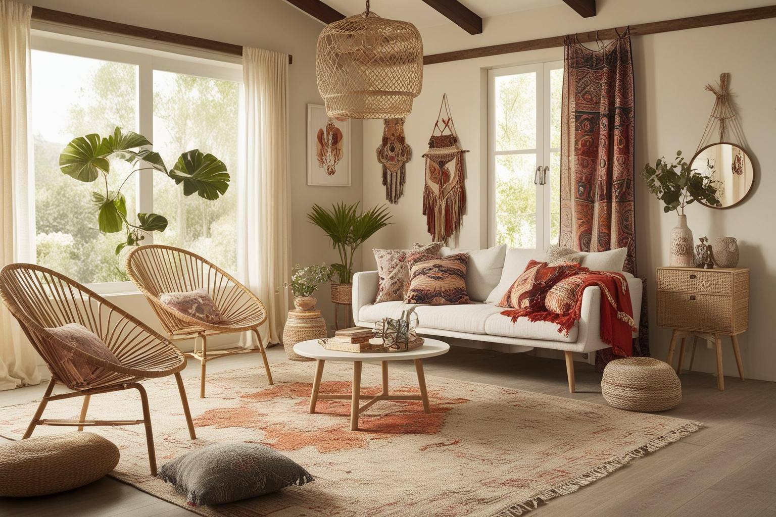 Top Boho Interior Design Ideas – Transform Your Space Today | Paintit.ai - 1