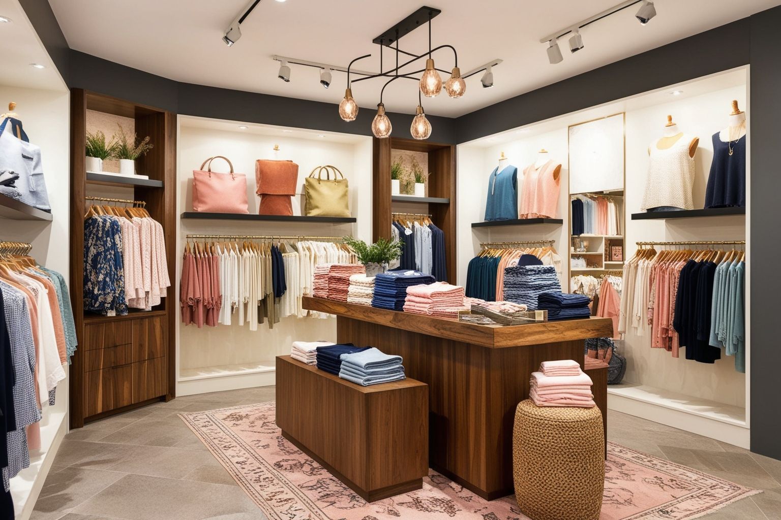 Top Cloth Shop Interior Design Ideas - Transform Your Store Now | Paintit.ai - 1