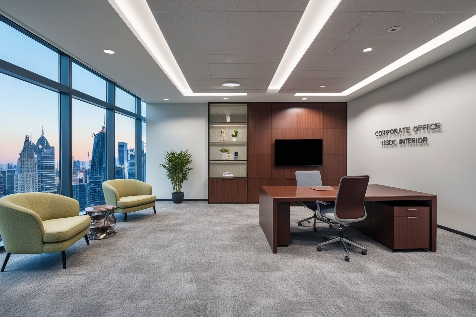 Best Corporate Office Interior Design Ideas - Discover Inspiration | Paintit.ai - 1