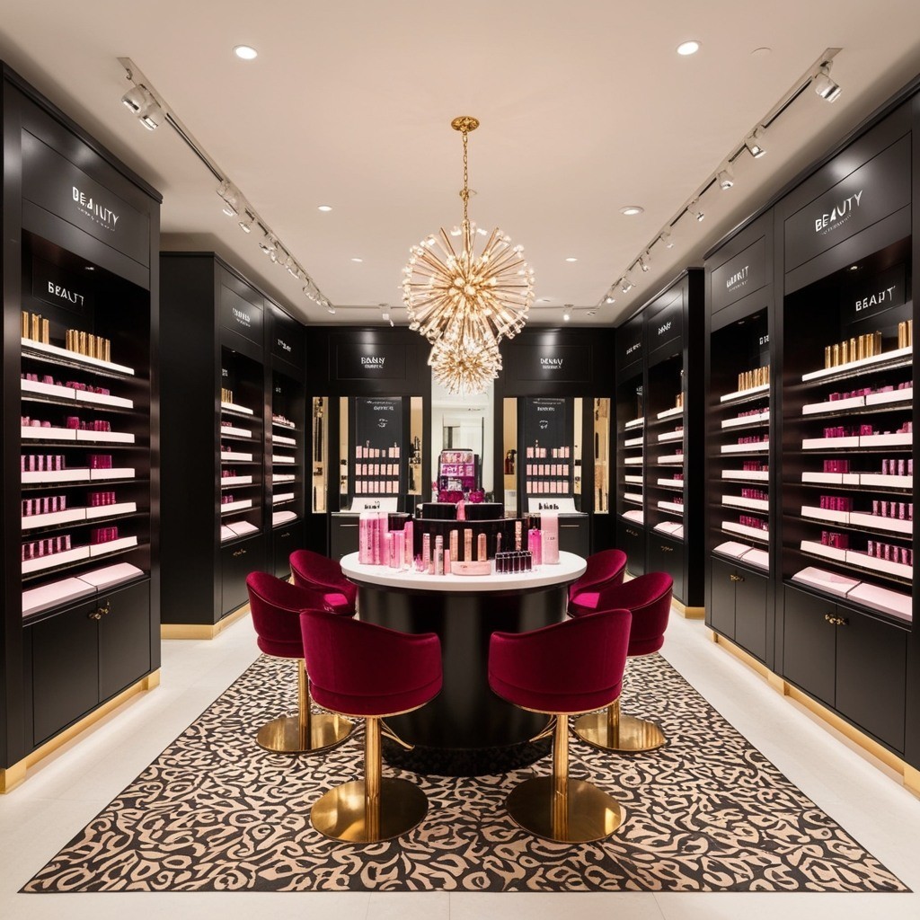 Best Cosmetic Shop Interior Design Ideas - Transform Your Beauty Store | Paintit.ai - 2