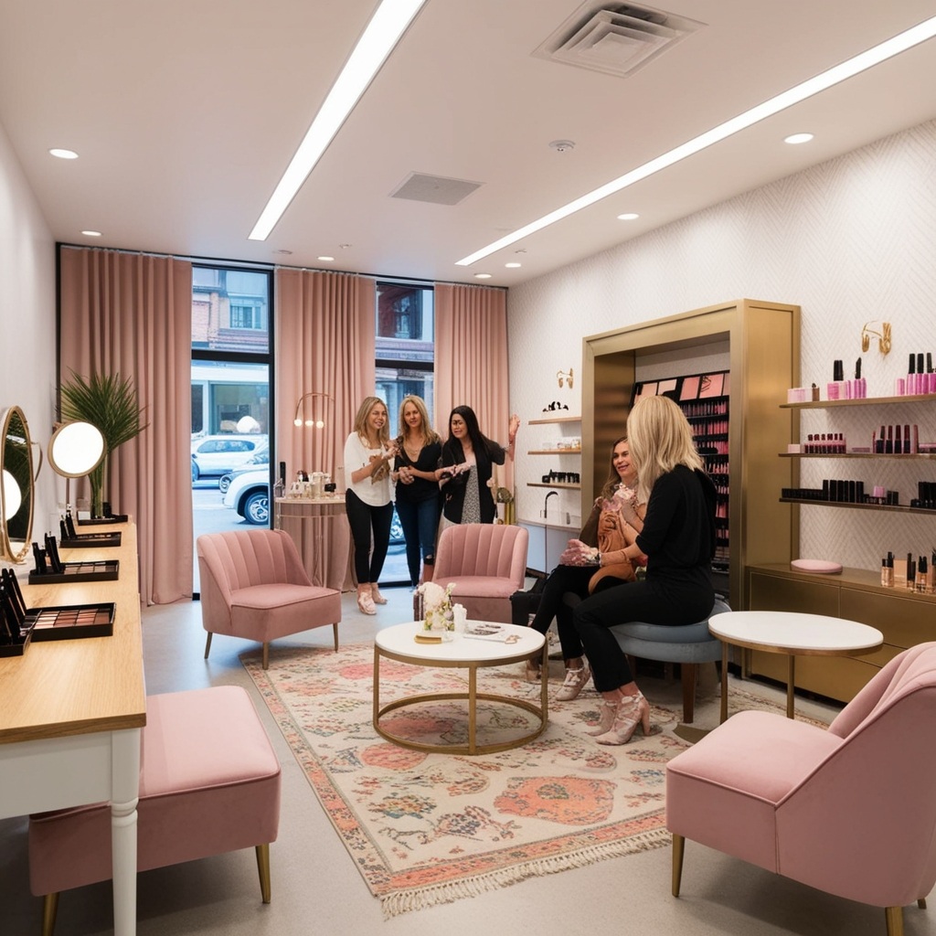 Best Cosmetic Shop Interior Design Ideas - Transform Your Beauty Store | Paintit.ai - 25