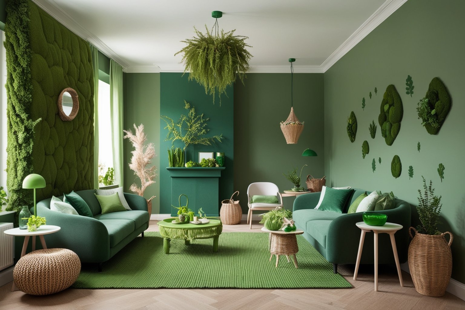 Top Green Interior Design Ideas - Get Inspired | Paintit.ai - 1