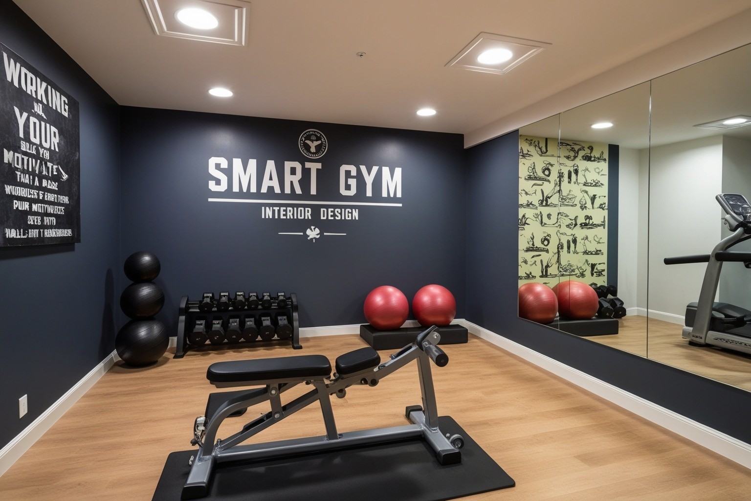 Best Gym Interior Wall Design Ideas - Transform Your Space | Paintit.ai - 1