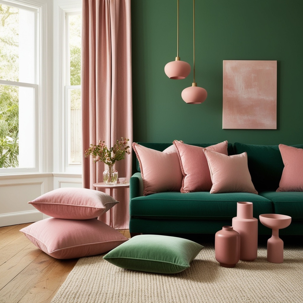 Top Interior Design Emerald Green Sofa Living Room Ideas - Try Now | Paintit.ai - 12