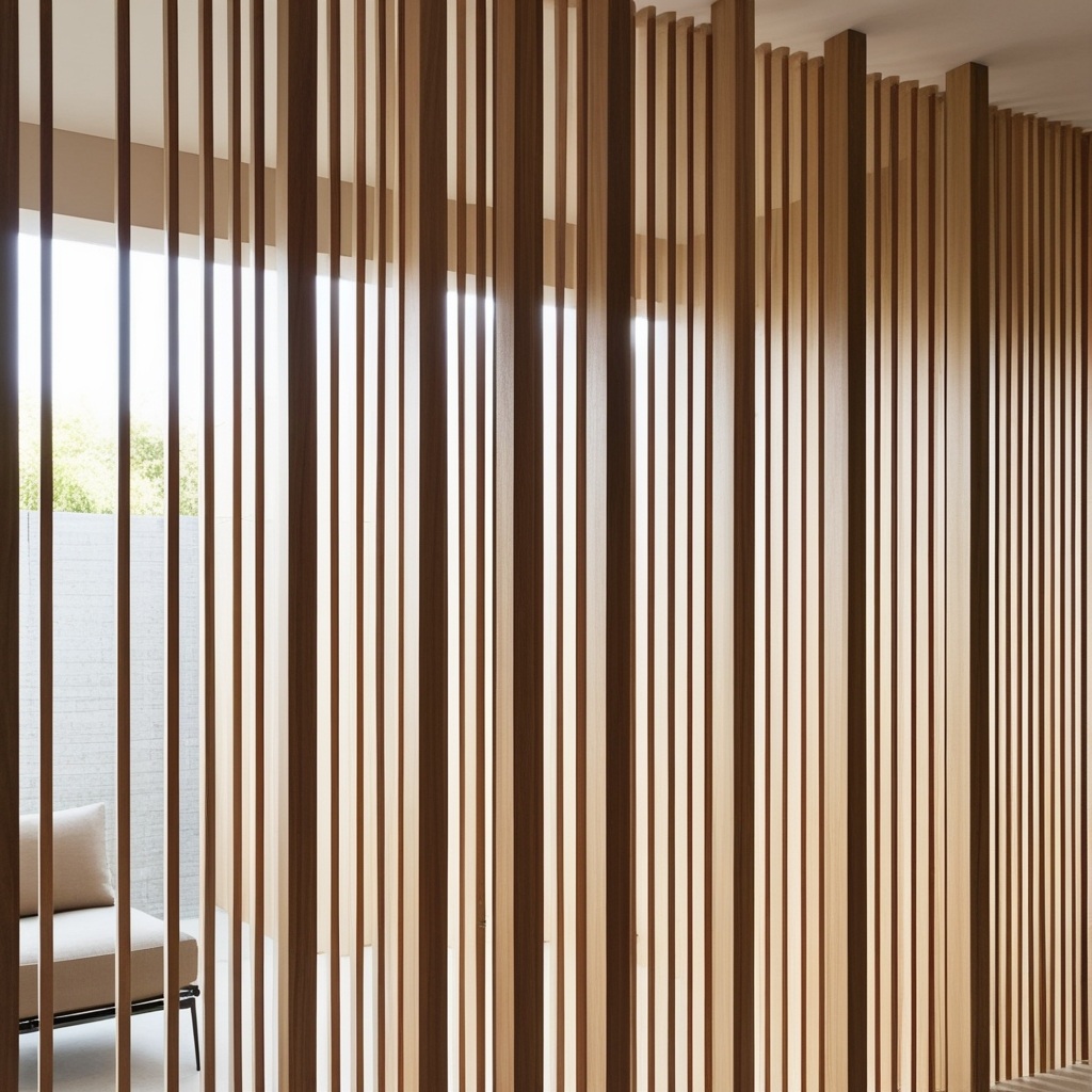 Best Wooden Living Room Partition Ideas - Transform Your Space with Unique Interior Design | Paintit.ai - 3