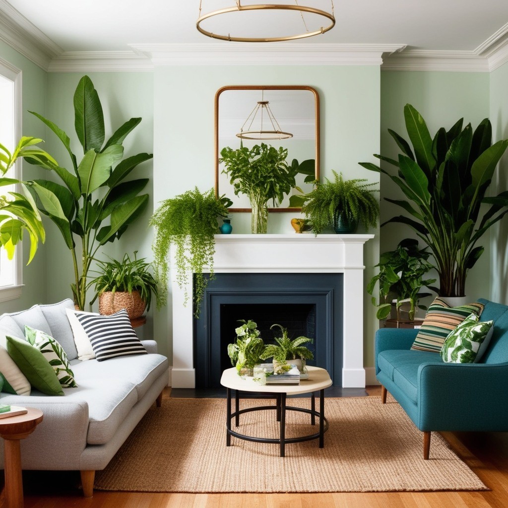 Best Interior Design Living Room Indoor Plants Decoration Ideas - Transform Your Space | Paintit.ai - 2