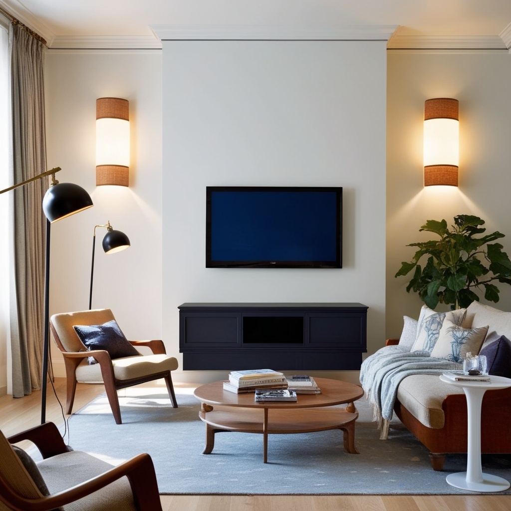 Best Interior Design Small Living Room Ideas With TV - Transform Your Space Today | Paintit.ai - 13