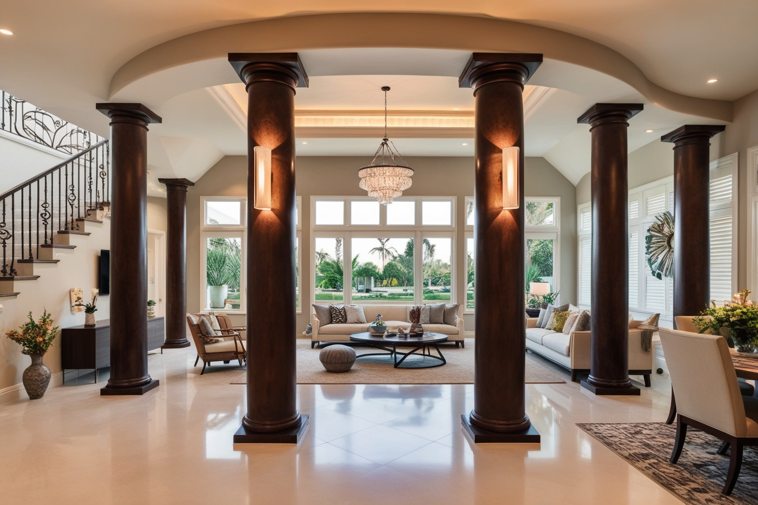 Interior Pillar Design Ideas: Expert Tips for a Functional and Stylish Workspace | Paintit.ai - 1