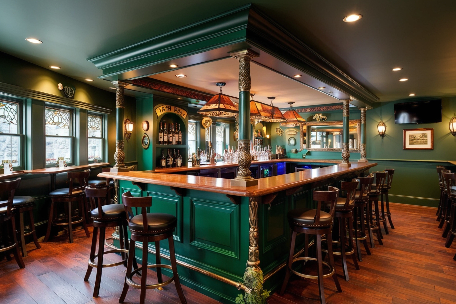 
Irish Pub Interior Design Ideas: Expert Tips for a Functional and Stylish Workspace | Paintit.ai
 - 1