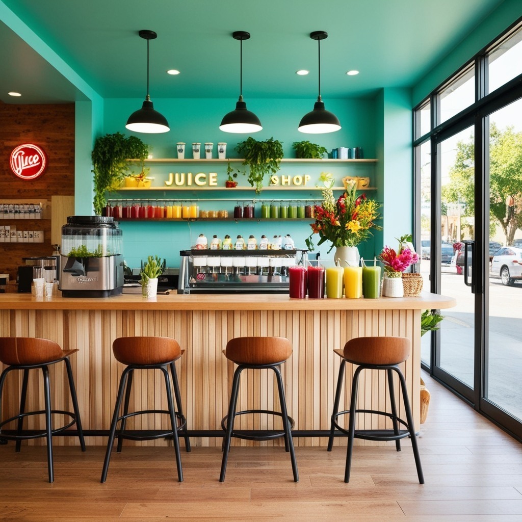 Best Juice Shop Interior Design Ideas - Transform Your Space | Paintit.ai - 2