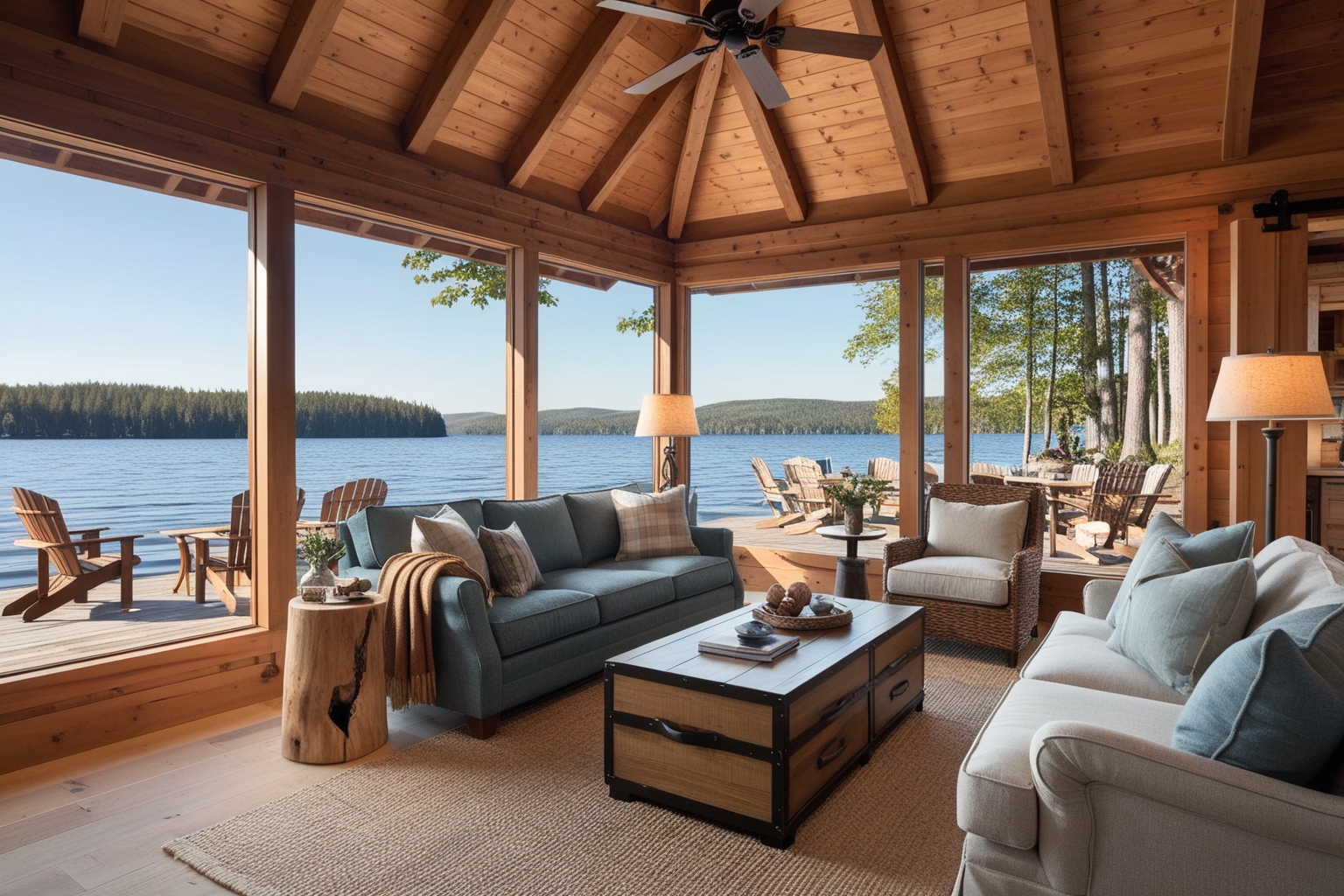 
Lake Cabin Interior Design Ideas: Expert Tips for a Functional and Stylish Workspace | Paintit.ai
 - 1