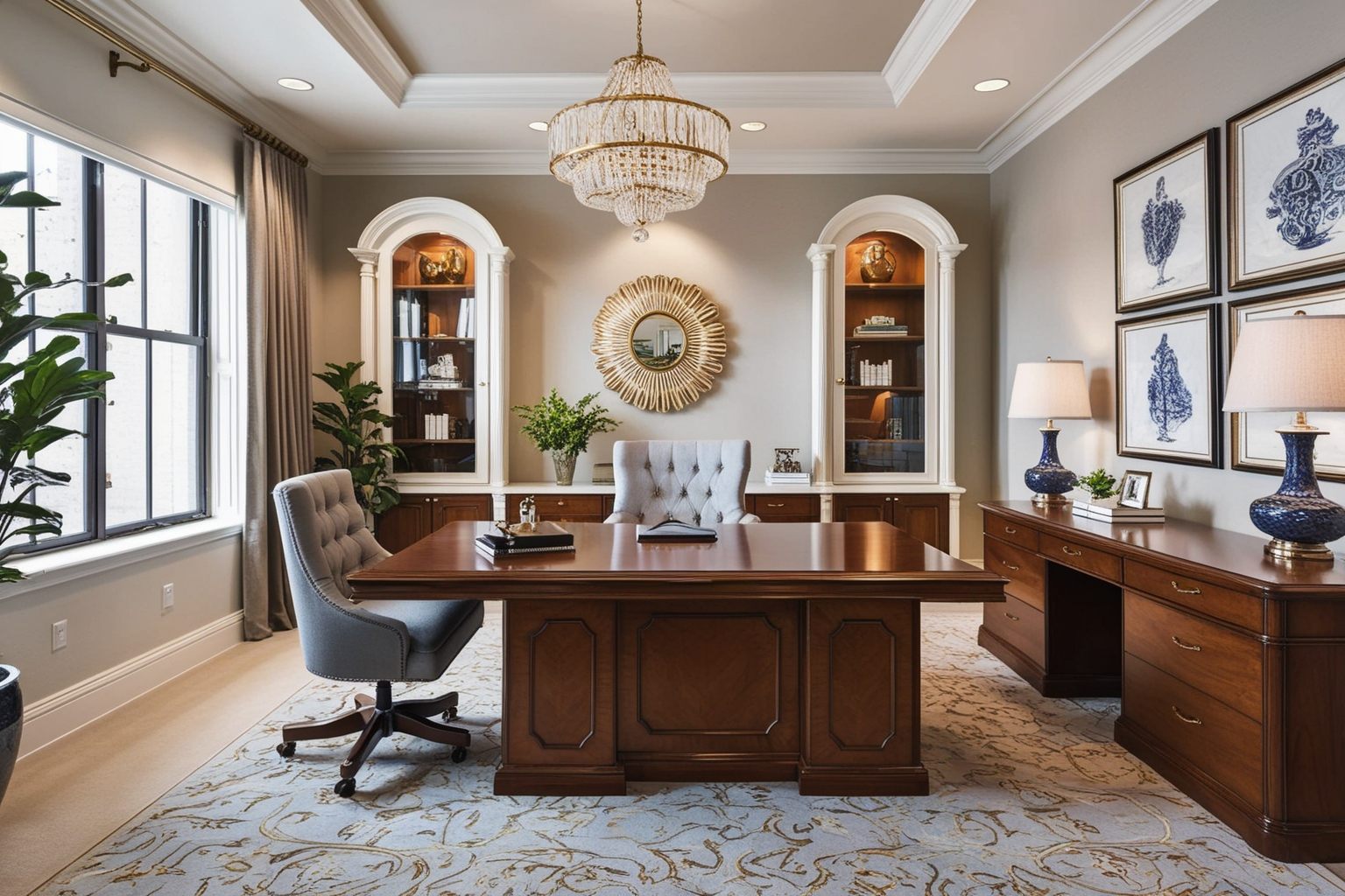 Top Luxury Office Interior Design Ideas - Transform Your Workspace | Paintit.ai - 1