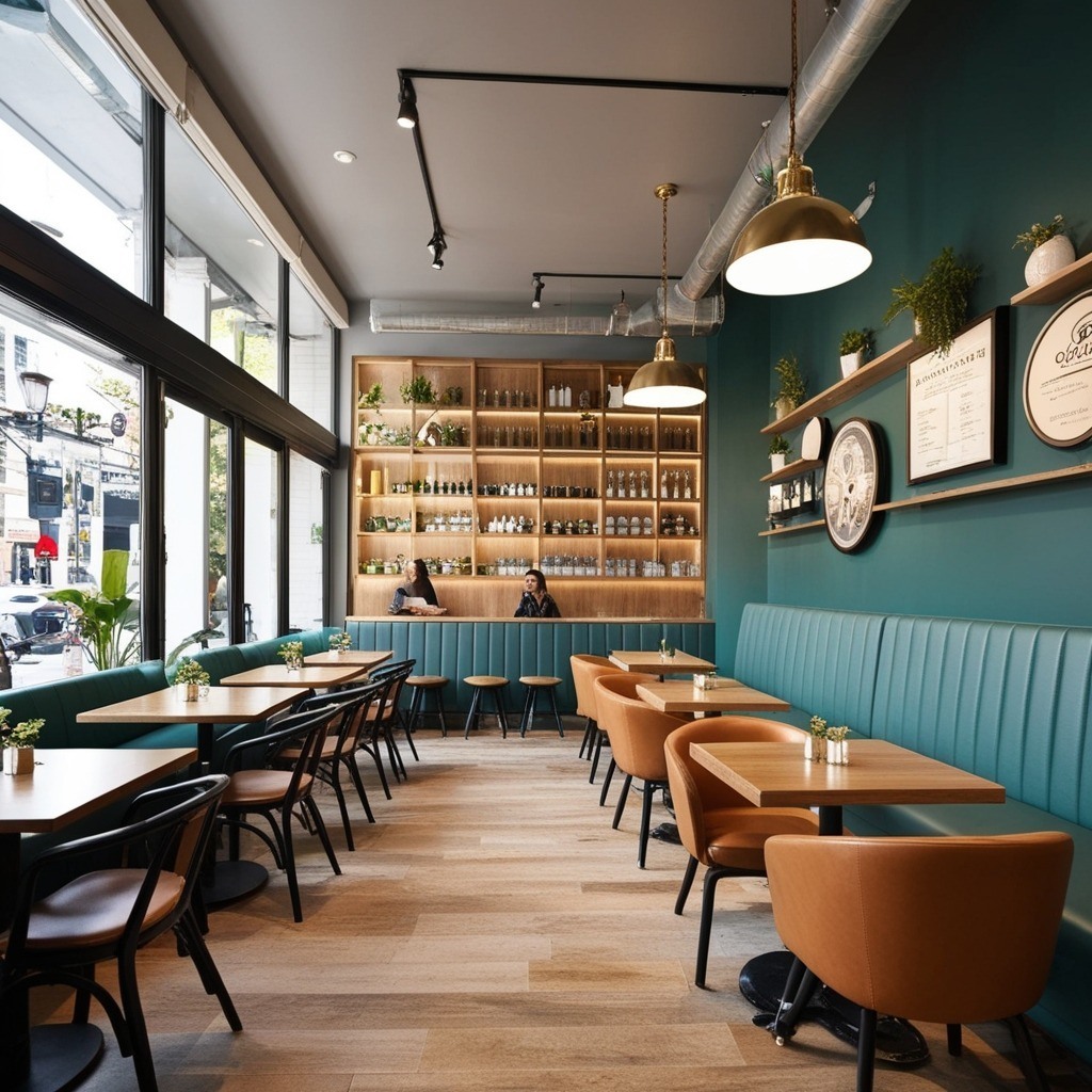 Top Modern Cafe Interior Design Ideas - Transform Your Space | Paintit.ai - 2
