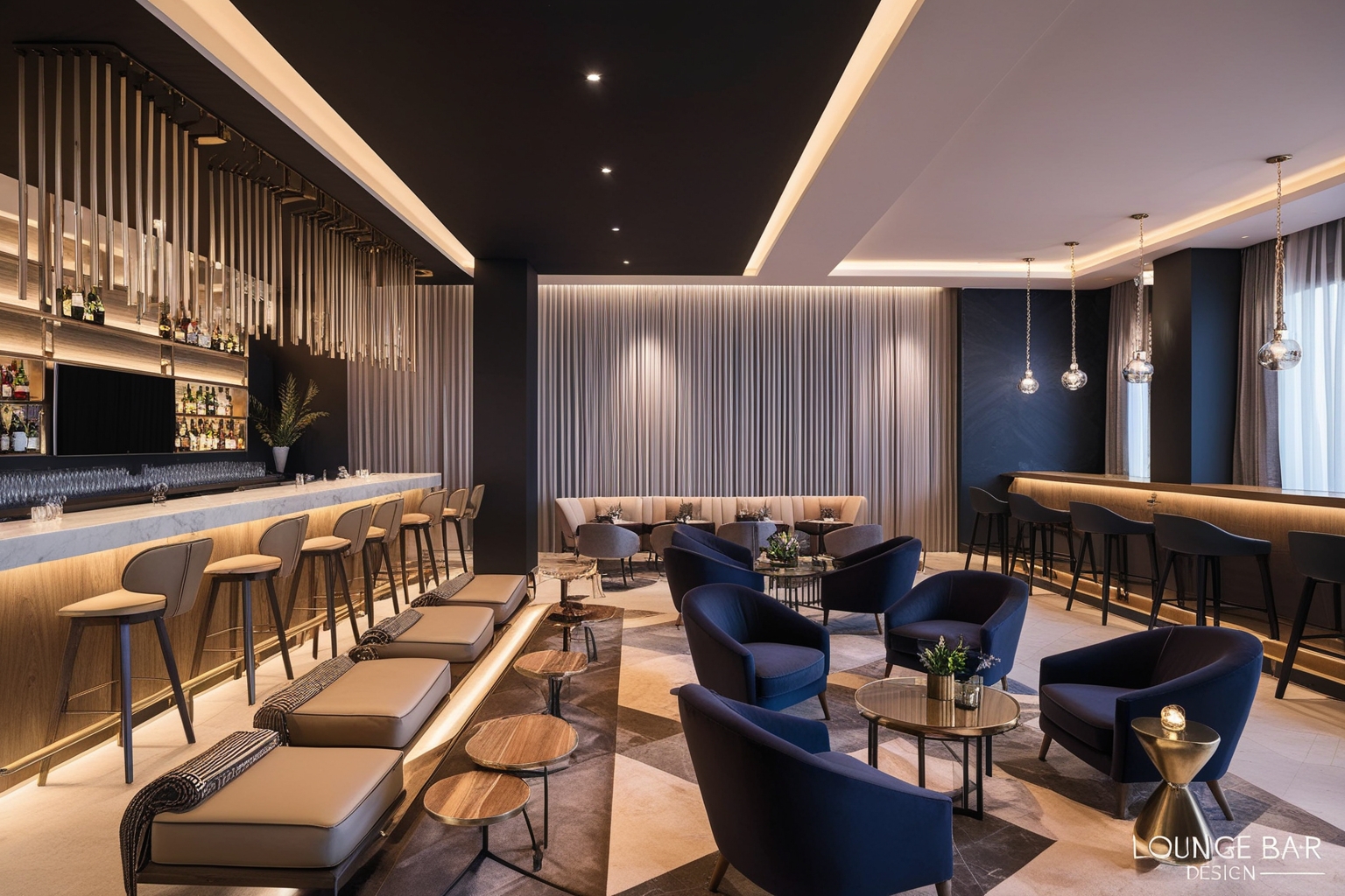 Modern Lounge Bar Interior Design Ideas - Best solution from Paintit.ai - 1