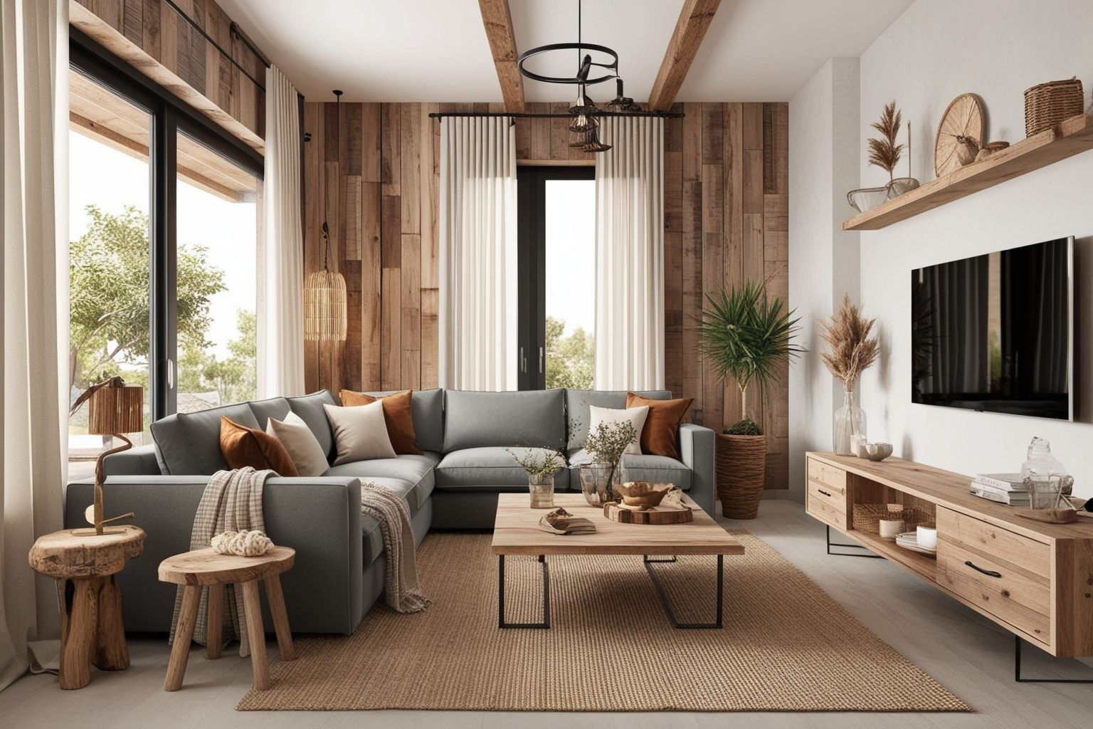 Best Modern Rustic Interior Design Ideas - Get Inspired | Paintit.ai - 1