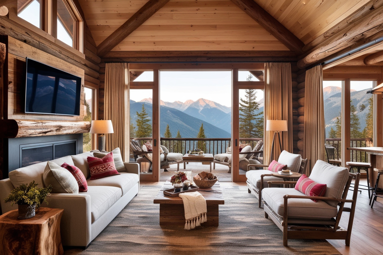 Mountain house interior design ideas - Best solution from Paintit.ai - 1