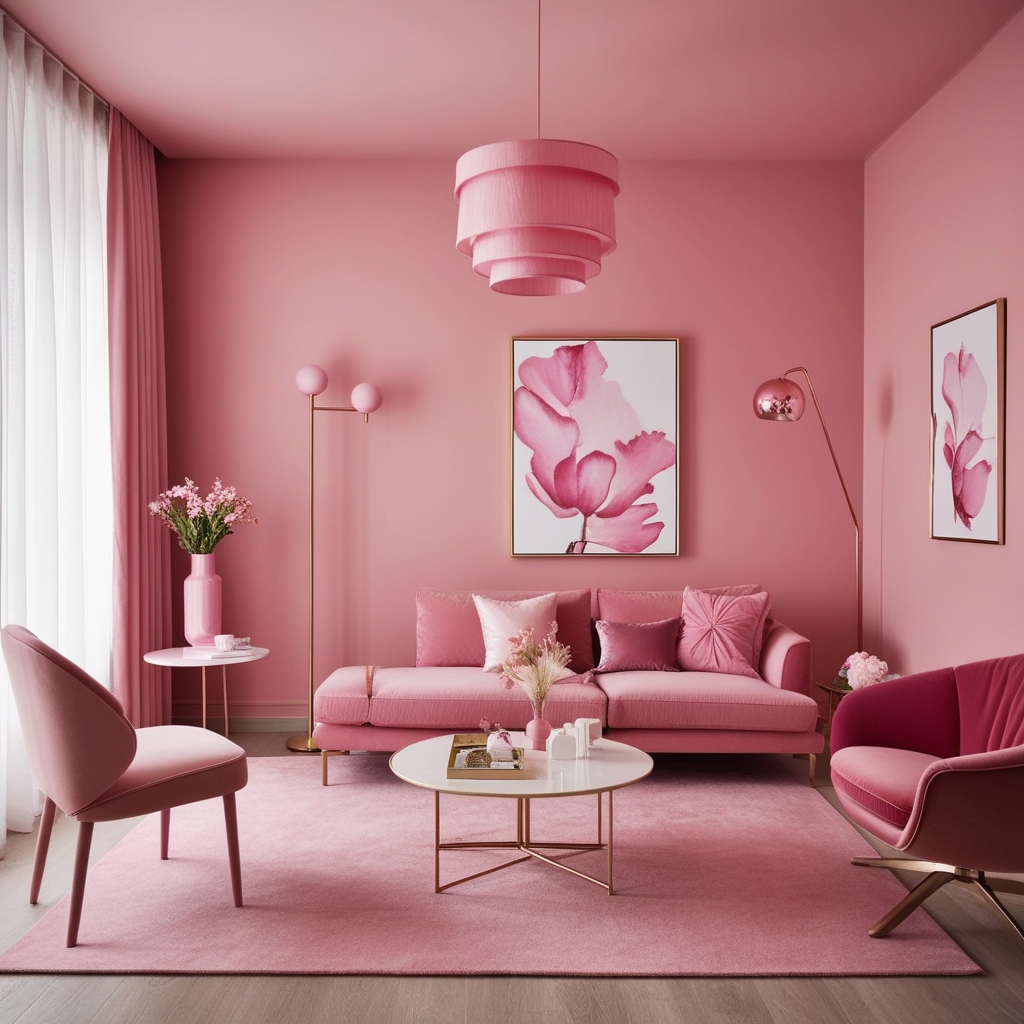 Pink Interior Design Ideas - Best solution from Paintit.ai - 2