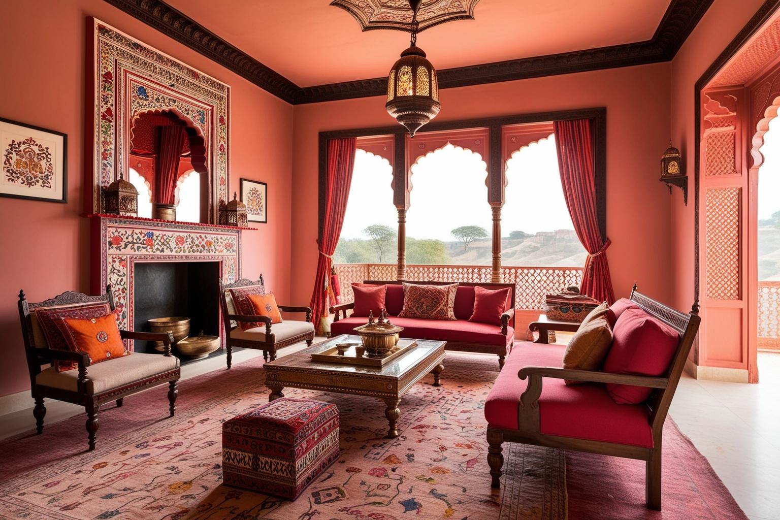 Best Rajasthani Interior Design Ideas - Transform Your Space Today | Paintit.ai - 1