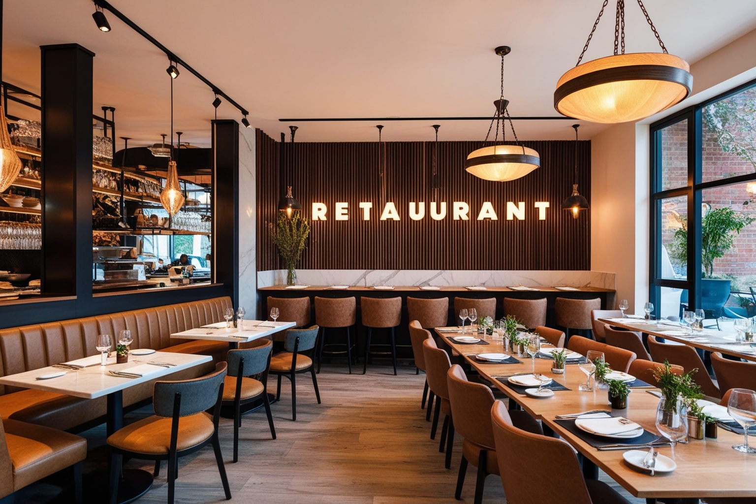 Restaurant Interior Design Ideas - Best solution from Paintit.ai - 1