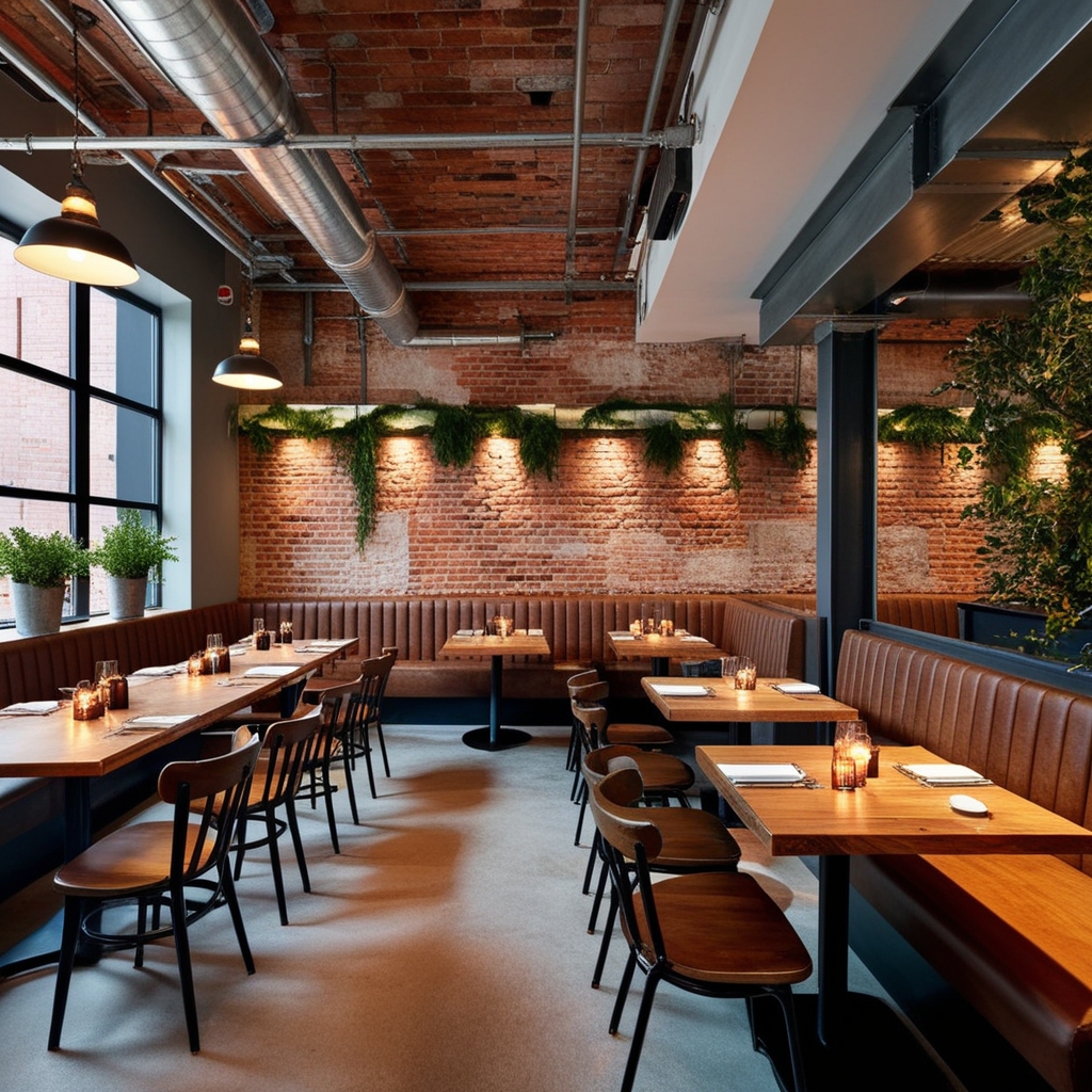 Restaurant Interior Design Ideas - Best solution from Paintit.ai - 2