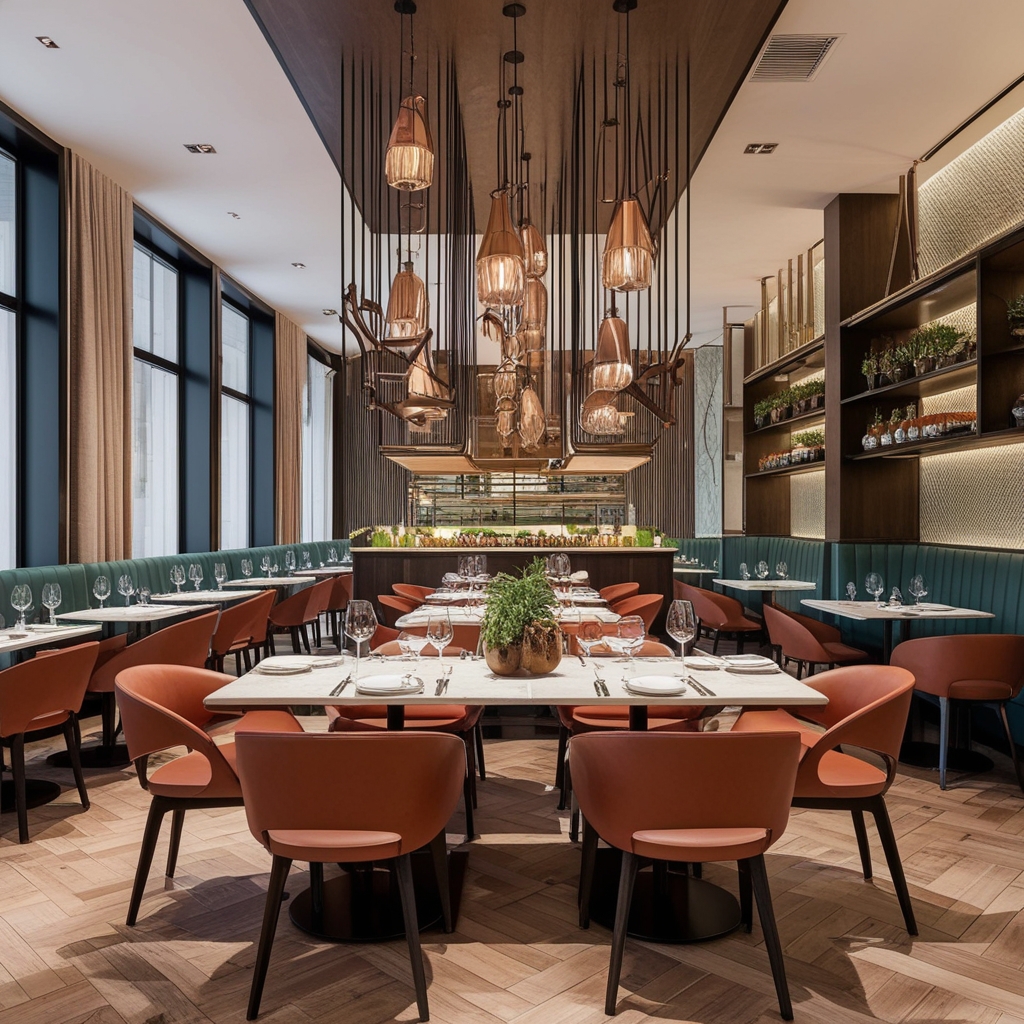 Restaurant Interior Design Ideas - Best solution from Paintit.ai - 6