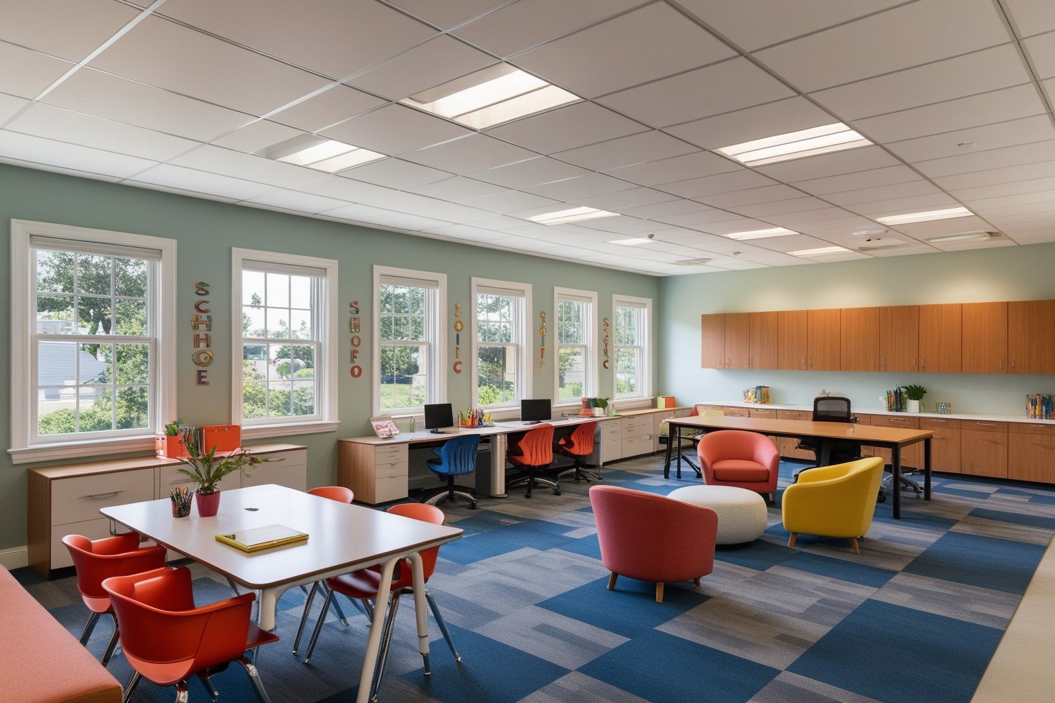 Best School Office Interior Design Ideas - Discover Creative Solutions | Paintit.ai - 1