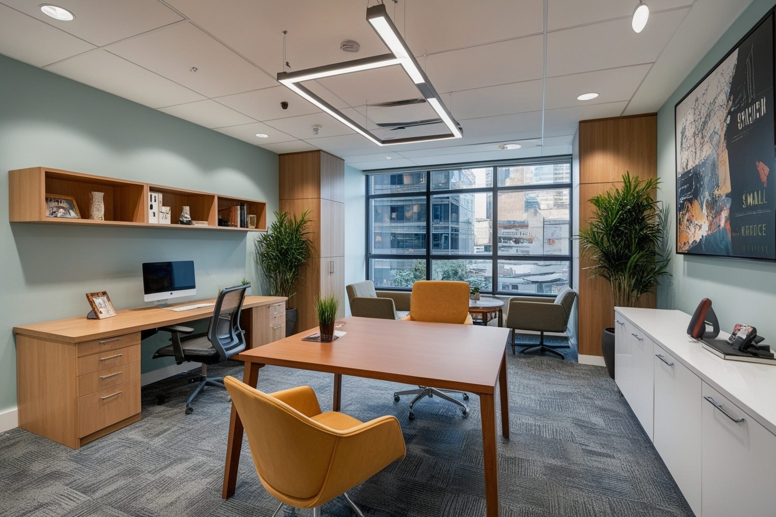 Top Small Business Office Interior Design Ideas - Transform Your Workspace | Paintit.ai - 1