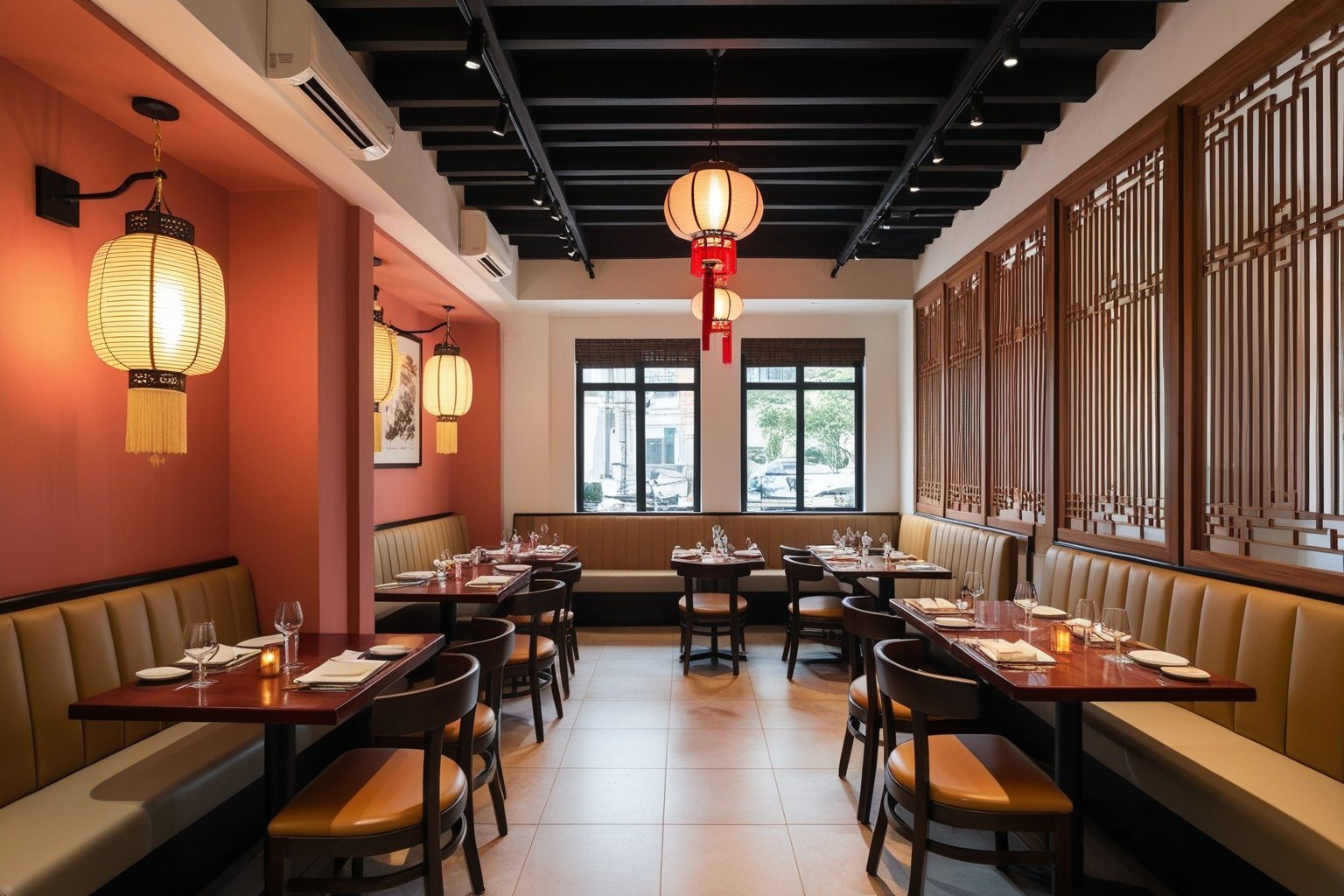 Best Small Chinese Restaurant Interior Design Ideas - Inspire Your Space | Paintit.ai - 1
