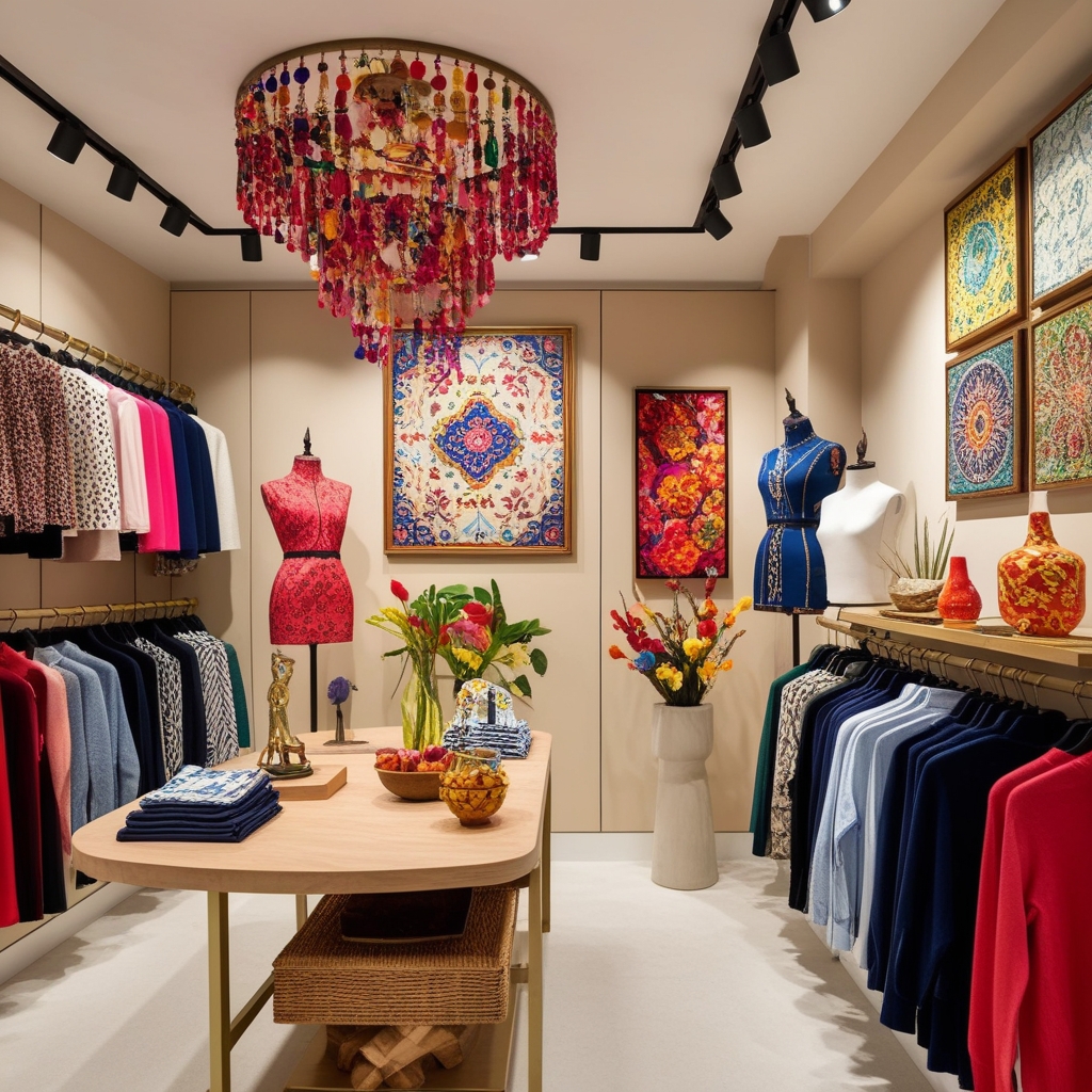 Small Cloth Shop Interior Design Ideas - Best solution from Paintit.ai - 4