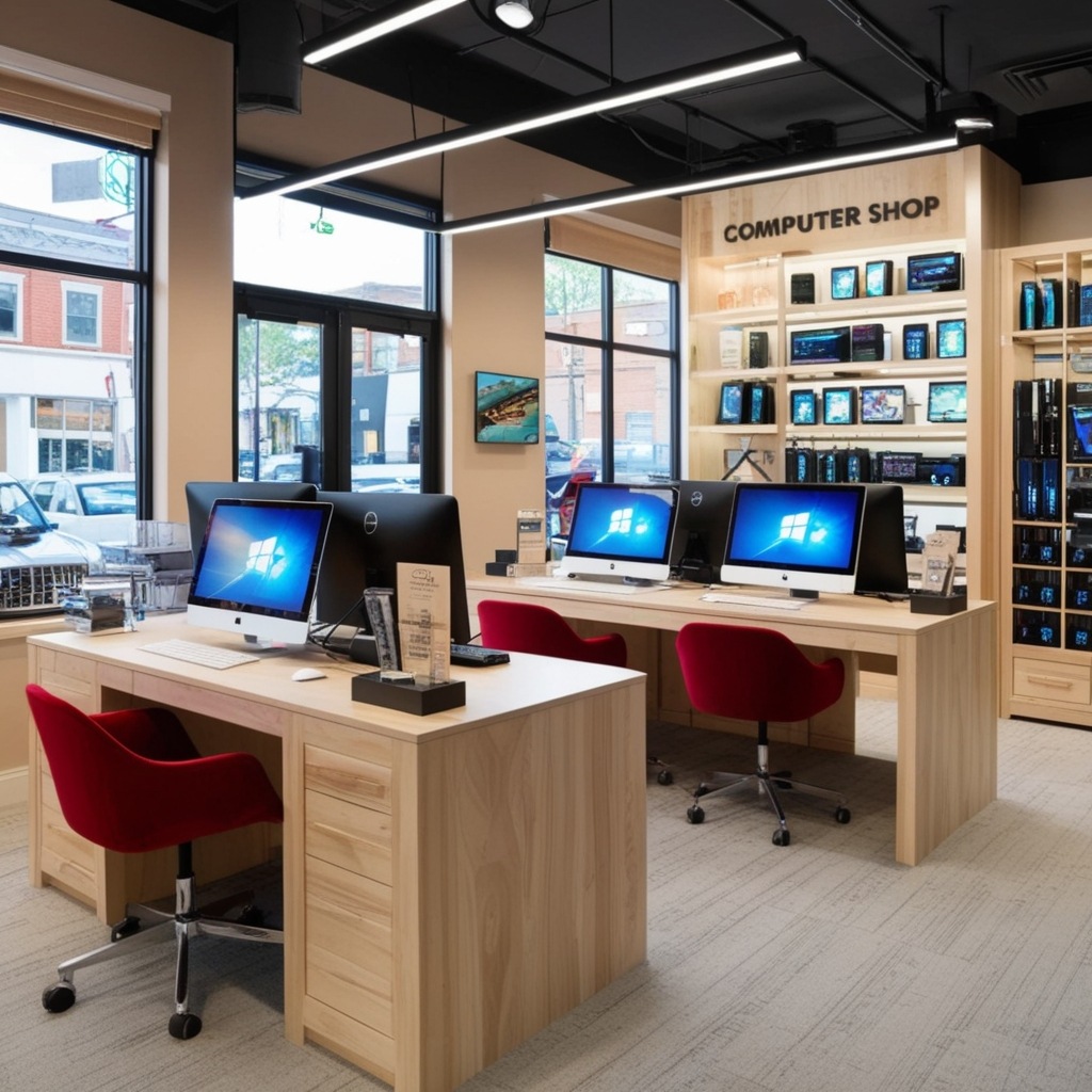 Top Small Computer Shop Interior Design Ideas - Get Inspired | Paintit.ai - 2