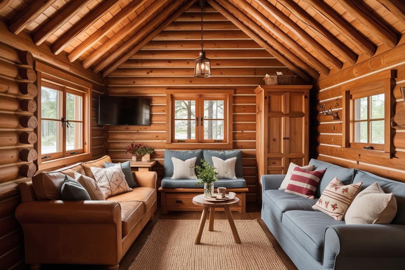 Top Small Log Cabin Interior Design Ideas - Transform Your Space | Paintit.ai - 1