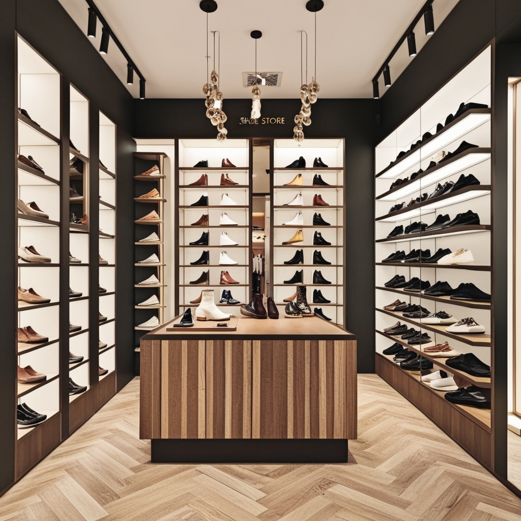 Low Budget Small Shoe Shop Interior Design Ideas - Best solution from Paintit.ai - 2
