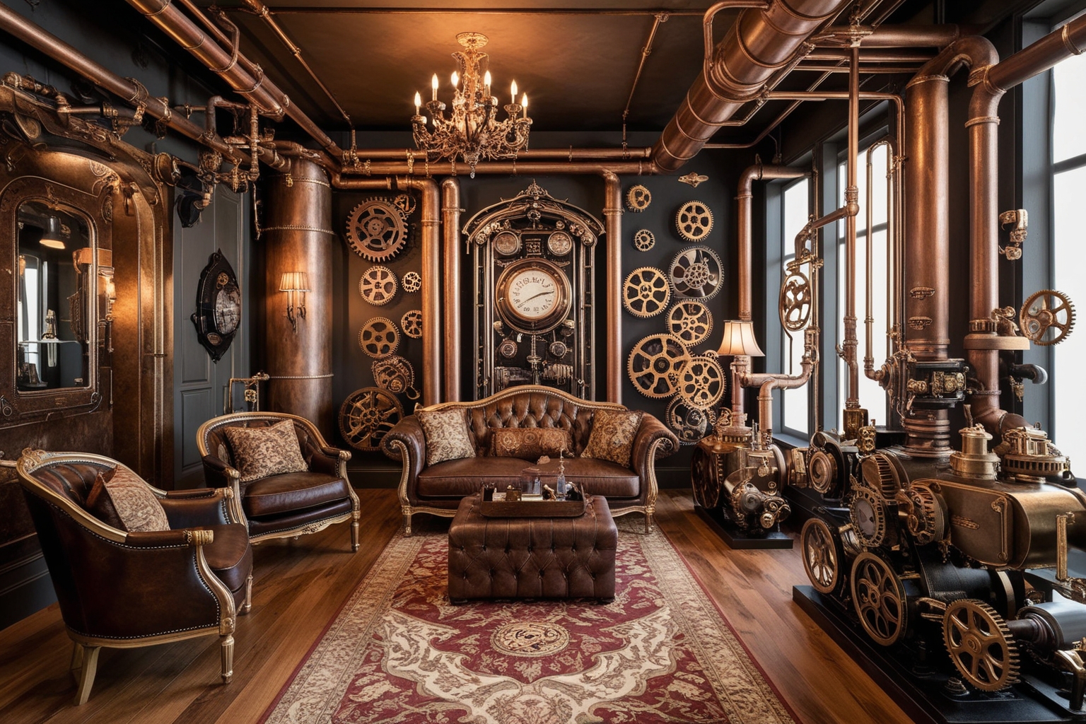 Steampunk Interior Design Ideas - Best solution from Paintit.ai - 1