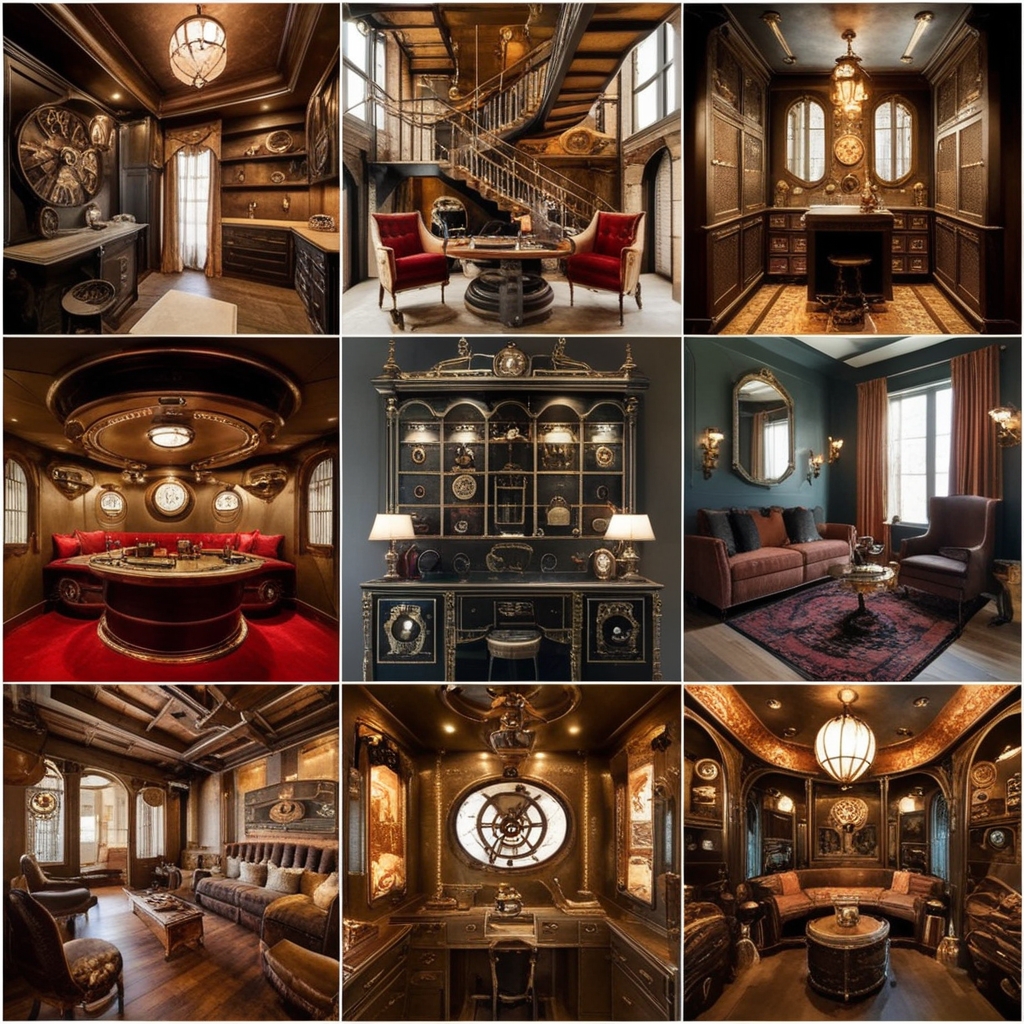Steampunk Interior Design Ideas - Best solution from Paintit.ai - 5