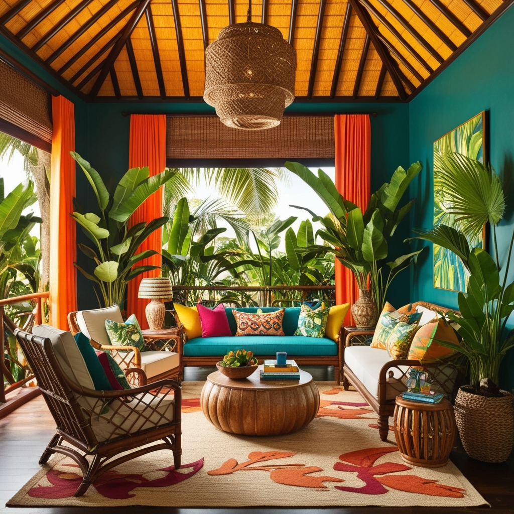 Tropical Interior Design Ideas - Best solution from Paintit.ai - 7